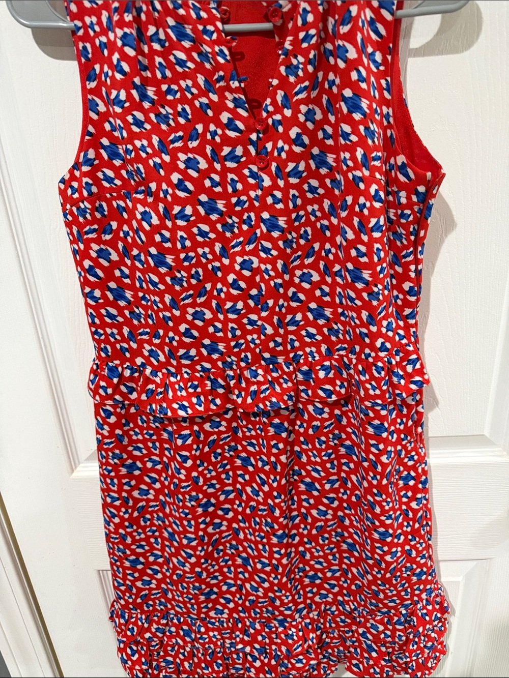 Jade midi dress with frill ❤️💙🤍